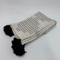 Black and White Tassel Throw
